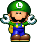 Mini Luigi, from Mini Mario & Friends: amiibo Challenge