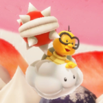Lakitu holding a Small Piranha Pod in Peach's Birthday Cake. From Mario Party Superstars.