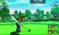 Luigi golfing with Baby Mario