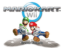 The title screen with Mario and Luigi.