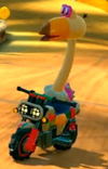 A playable Conkdor in Mario Kart World