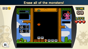 Screenshot of NES Remix 2 showing a sighting of Luigi