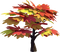 Artwork of a tree in autumn from Paper Mario: The Origami King.