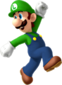 Luigi running with hands up