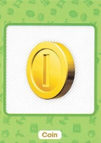 Coin item card from the Super Mario Trading Card Collection