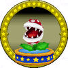 A figure with a Piranha Plant on it.