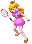 Artwork of Princess Peach from Mario Tennis for Nintendo 64