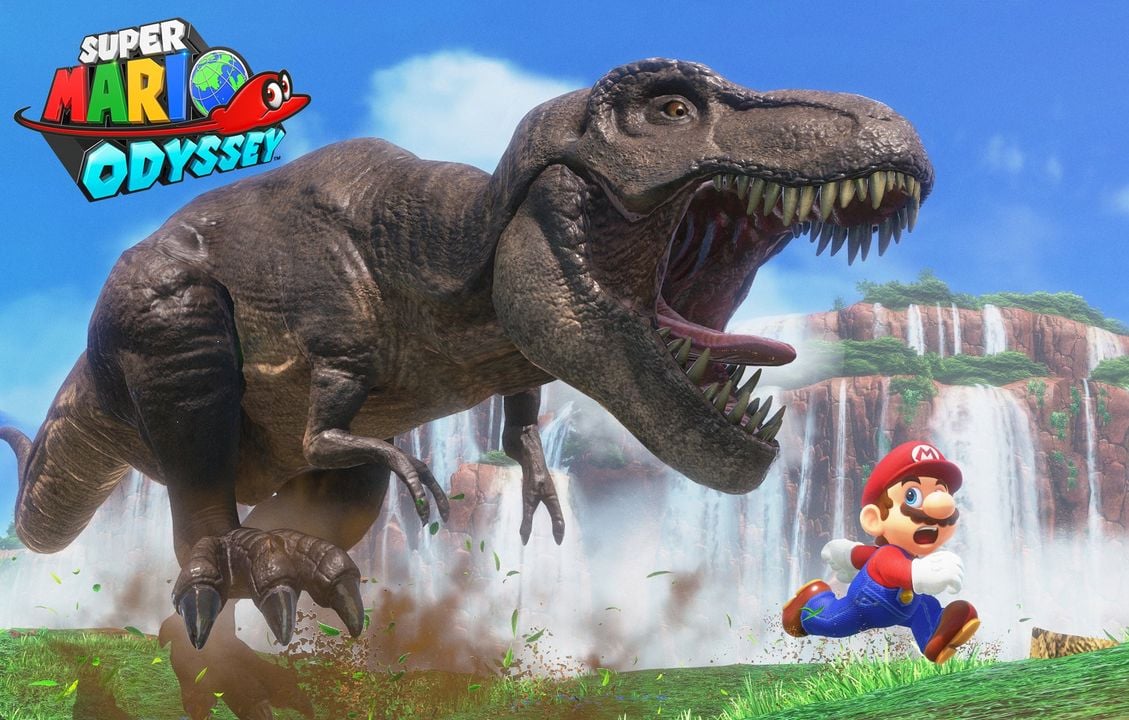 t rex game super mario