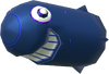 Model of a Blue Bullet Bill from Super Mario Sunshine.