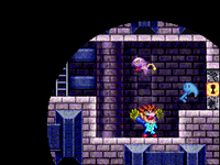The door in Blowhole Castle where the Lower Key is used from Wario: Master of Disguise