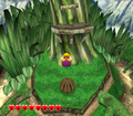 Wario about to open a closed Swirly Slab in Beanstalk Way.