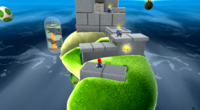 The block-climb planet of Good Egg Galaxy in Super Mario Galaxy