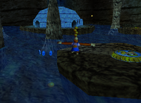 A set of blue Banana Coins in Crystal Caves.
