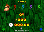 The main menu of Donkey Kong 64 with an exclusive Training On/Off toggle added to it