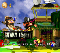 Funky's Flights II in Donkey Kong Country 2: Diddy's Kong Quest
