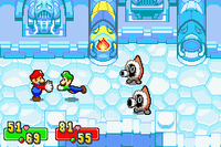 Ice Snifits battle in Mario & Luigi: Superstar Saga