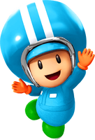 Light-blue Toad (Pit Crew) from Mario Kart Tour