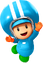 Light-blue Toad (Pit Crew) from Mario Kart Tour
