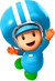 Light-blue Toad (Pit Crew) from Mario Kart Tour