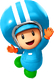 Light-blue Toad (Pit Crew) from Mario Kart Tour
