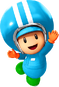 Light-blue Toad (Pit Crew) from Mario Kart Tour