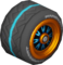 The StdWii_BlackOrangeBlue tires from Mario Kart Tour