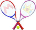 Mario's and Peach's rackets