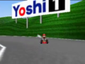 Mario racing on Mario Raceway