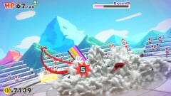 Mario uses the 1,000-Fold Arms on Colored Pencils in Paper Mario: The Origami King