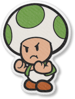 Artwork of a green Toad from Paper Mario: The Origami King