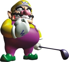 Mario Golf (Nintendo 64) artwork: Wario
