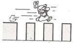 Mario running across pits