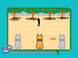 The microgame Dog Catcher from WarioWare: D.I.Y. Showcase
