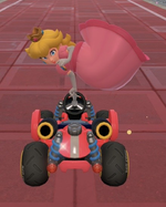Peach performing a trick.