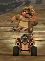 Wario (Oasis) performing a trick.