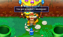 Bowser holding the Vacuum Shroom in Mario & Luigi: Bowser's Inside Story and Mario & Luigi: Bowser's Inside Story + Bowser Jr.'s Journey