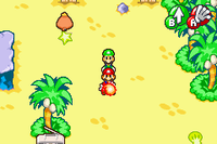 Mario using the Firebrand in Mario & Luigi: Superstar Saga and Mario & Luigi: Superstar Saga + Bowser's Minions