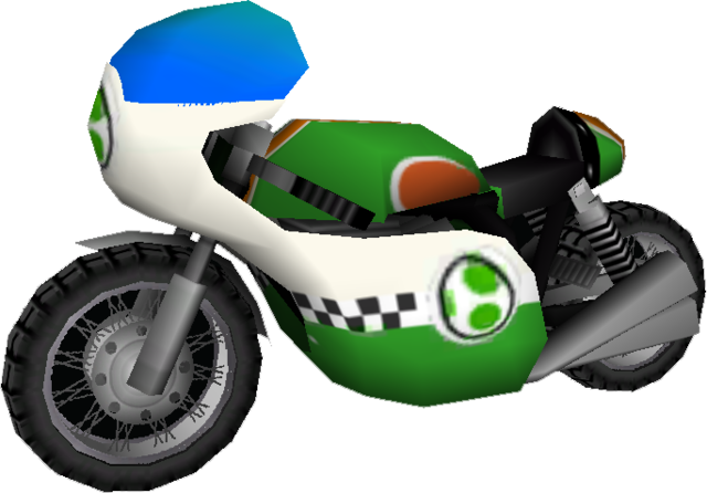 File:Mach Bike (Yoshi) Model.png - Super Mario Wiki, the Mario encyclopedia