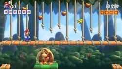 Screenshot of Donkey Kong Jungle level 2-DK from the Nintendo Switch version of Mario vs. Donkey Kong