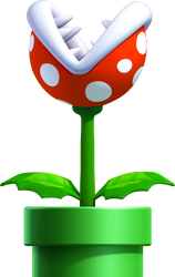 Artwork of a Piranha Plant from New Super Mario Bros. U.