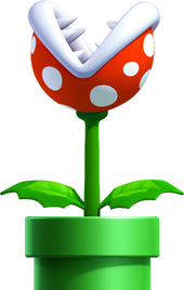 Artwork of a Piranha Plant from New Super Mario Bros. U.
