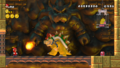 The first Bowser fight in New Super Mario Bros. Wii