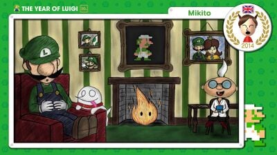 The Year of Luigi art submission created by Miiverse user Mikito and selected by Nintendo