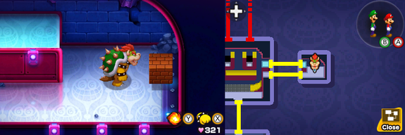 Block 56 in Peach's Castle of Mario & Luigi: Bowser's Inside Story + Bowser Jr.'s Journey.