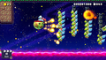 A New Super Mario Bros. U level with poison water and a starry background