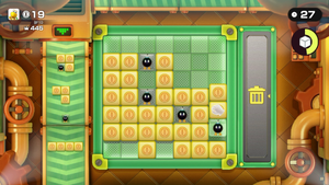 A coin block puzzle minigame in Super Mario Party Jamboree