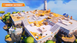 An example of the Sunrise Gateway battle in Mario + Rabbids Sparks of Hope
