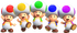 Group artwork of the Toads from Super Mario Run.