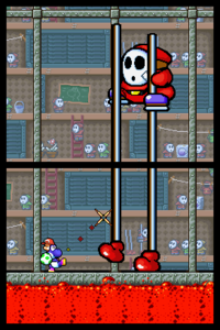 Early image of Big Guy the Stilted in Yoshi's Island DS.