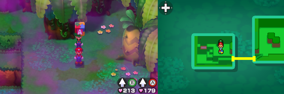 Block 32 in Dimble Wood of Mario & Luigi: Bowser's Inside Story + Bowser Jr.'s Journey.